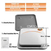 Heat Press 9 x 9 in Portable Easy Press Sublimation Transfer DIY T-shirt V952-BXSTHJYCDBB99V1R3V3