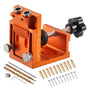 Pocket Hole Jig Kit, 12 mm to 48 mm Adjustable, Jig Pocket Hole System with Step Drill, Hex Wrench, Drill V952-BXSXKKJJSDPF7781A001V0