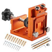 Pocket Hole Jig Kit, 12 mm to 48 mm Adjustable, Jig Pocket Hole System with Step Drill, Hex Wrench, Drill V952-BXSXKKJJSDPF7781A001V0