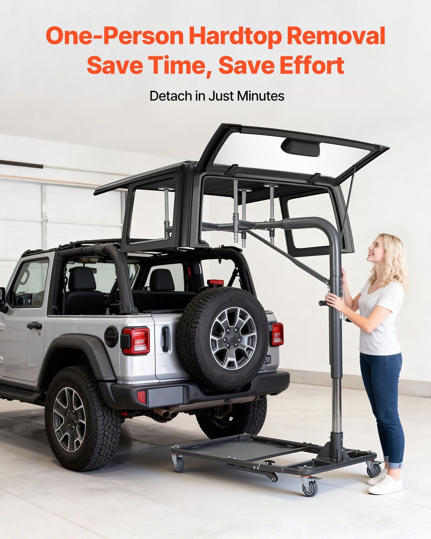 Hard Top Remover Lift, 99.79 kg, Foldable Jeep Hardtop Removal and Storage System, Easy One-Person Operation, V952-BXSYDCXXTKZDAT3NP001V0