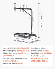 Hard Top Remover Lift, 99.79 kg, Foldable Jeep Hardtop Removal and Storage System, Easy One-Person Operation, V952-BXSYDCXXTKZDAT3NP001V0