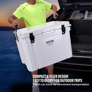 Insulated Portable Cooler, 65 qt, Holds 65 Cans, Ice Retention Hard Cooler with Heavy Duty Handle, Ice Chest V952-BXSYLQQGS65QTSVSEV0