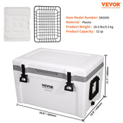 Insulated Portable Cooler, 49 L, Holds 50 Cans, Ice Retention Hard Cooler with Heavy Duty Handle, Ice Chest V952-BXSYLQQZS55QTAYNBV0
