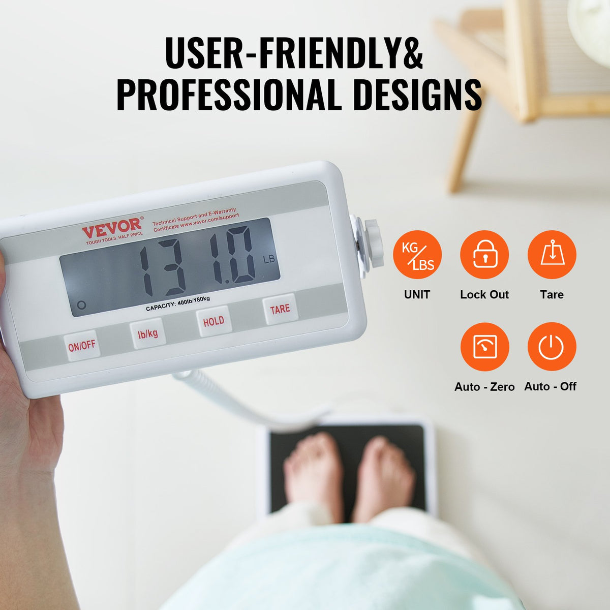 Portable Medical Scale, Professional Digital Physician Scale for Weighing - with Anti-Slip Mat, 2 Units V952-BXSYSCBSG400MRDEEV3