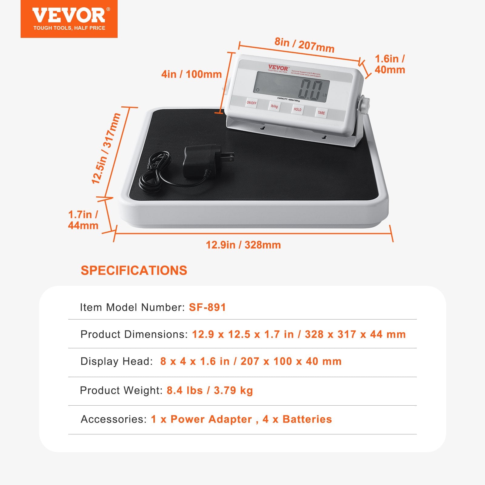Portable Medical Scale, Professional Digital Physician Scale for Weighing - with Anti-Slip Mat, 2 Units V952-BXSYSCBSG400MRDEEV3