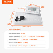 Portable Medical Scale, Professional Digital Physician Scale for Weighing - with Anti-slip Platform, 2 Units, V952-BXSYSCBSG440FYILKV3