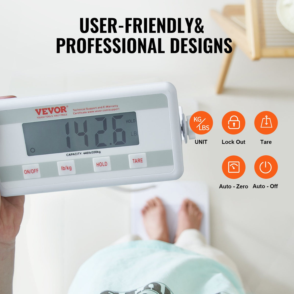 Portable Medical Scale, Professional Physician Scale for Weighing - with Anti-slip Platform, 2 Units, Hold & V952-BXSYSCBSLHJ4NX1Y9V3