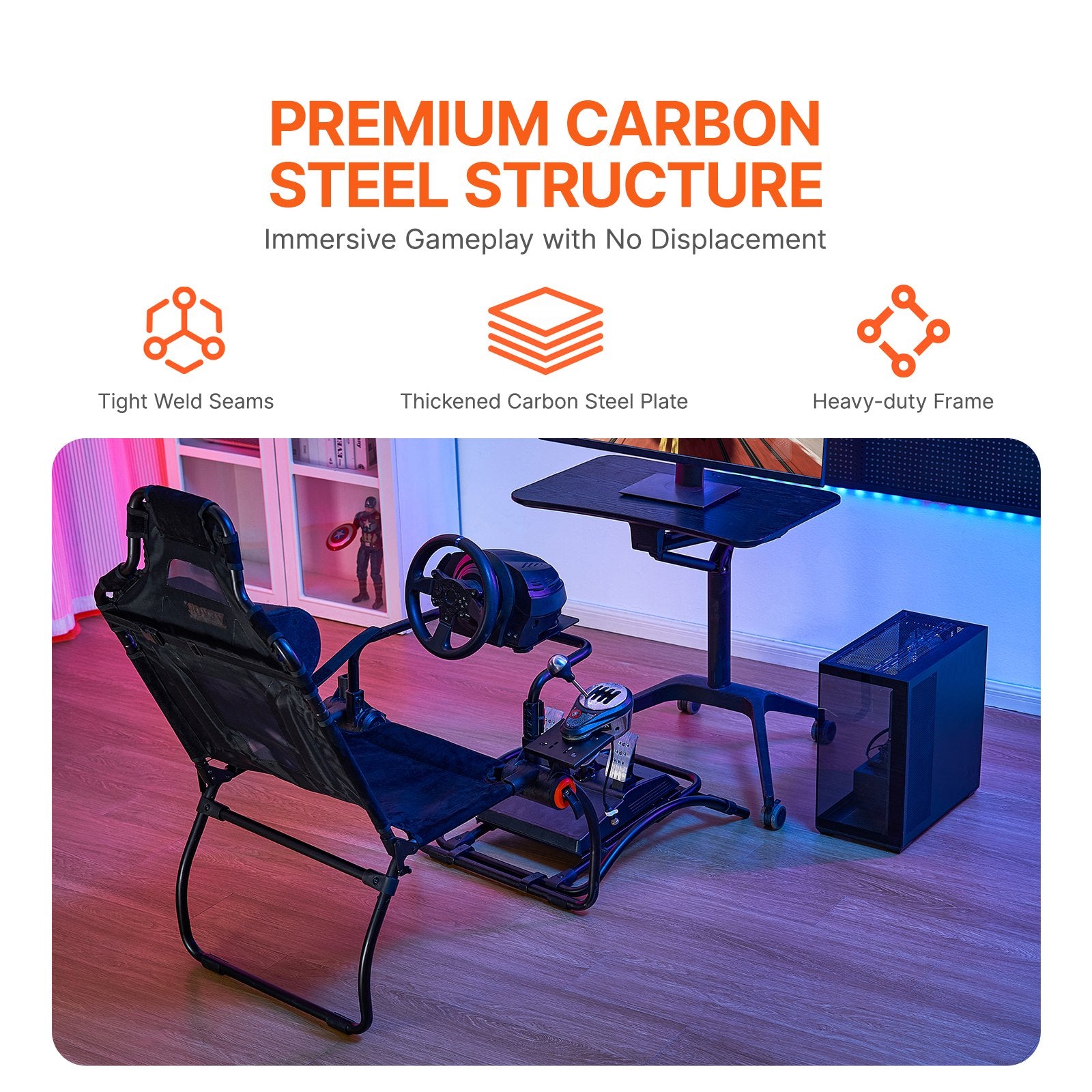 Racing Wheel Stand Foldable for Logitech G923/G920/G29 Compact V952-BXSZCXHKZDXK1980IV0