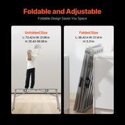 Work Platform, 4 Gear Adjustable Height, Folding Alloy Steel Step Ladder, Portable Scaffolding Platform, 400 V952-BXSZDJSJZJ90H7CSCV0
