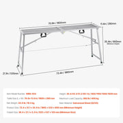 Work Platform, 4 Gear Adjustable Height, Folding Alloy Steel Step Ladder, Portable Scaffolding Platform, 400 V952-BXSZDJSJZJ90H7CSCV0