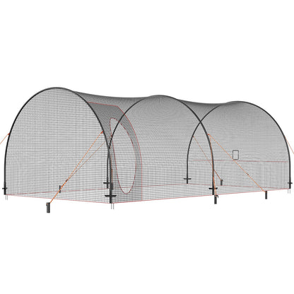 Baseball Batting Cage, Softball and Baseball Batting Cage Net and Frame, 22x12x8ft Practice Portable Cage Net V952-BYBLXWKWBLXW771VRV0