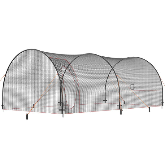 Baseball Batting Cage, Softball and Baseball Batting Cage Net and Frame, 22x12x8ft Practice Portable Cage Net V952-BYBLXWKWBLXW771VRV0