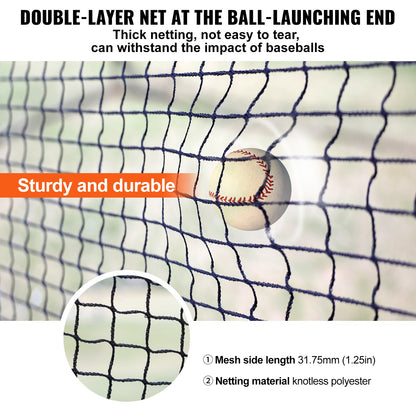 Baseball Batting Cage, Softball and Baseball Batting Cage Net and Frame, 22x12x8ft Practice Portable Cage Net V952-BYBLXWKWBLXW771VRV0