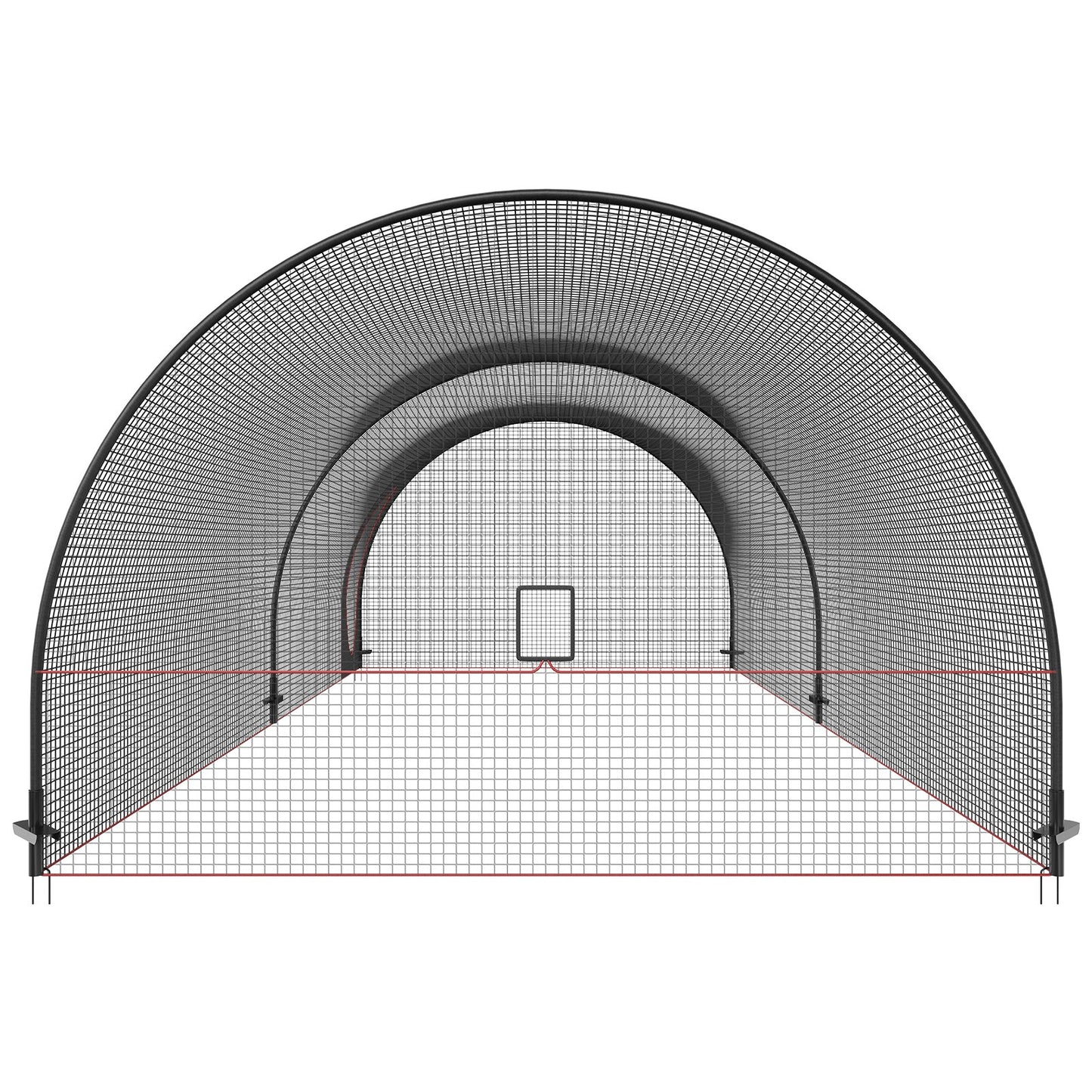 Baseball Batting Cage, Softball and Baseball Batting Cage Net and Frame, 22x12x8ft Practice Portable Cage Net V952-BYBLXWKWBLXW771VRV0