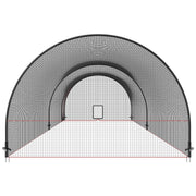 Baseball Batting Cage, Softball and Baseball Batting Cage Net and Frame, 22x12x8ft Practice Portable Cage Net V952-BYBLXWKWBLXW771VRV0