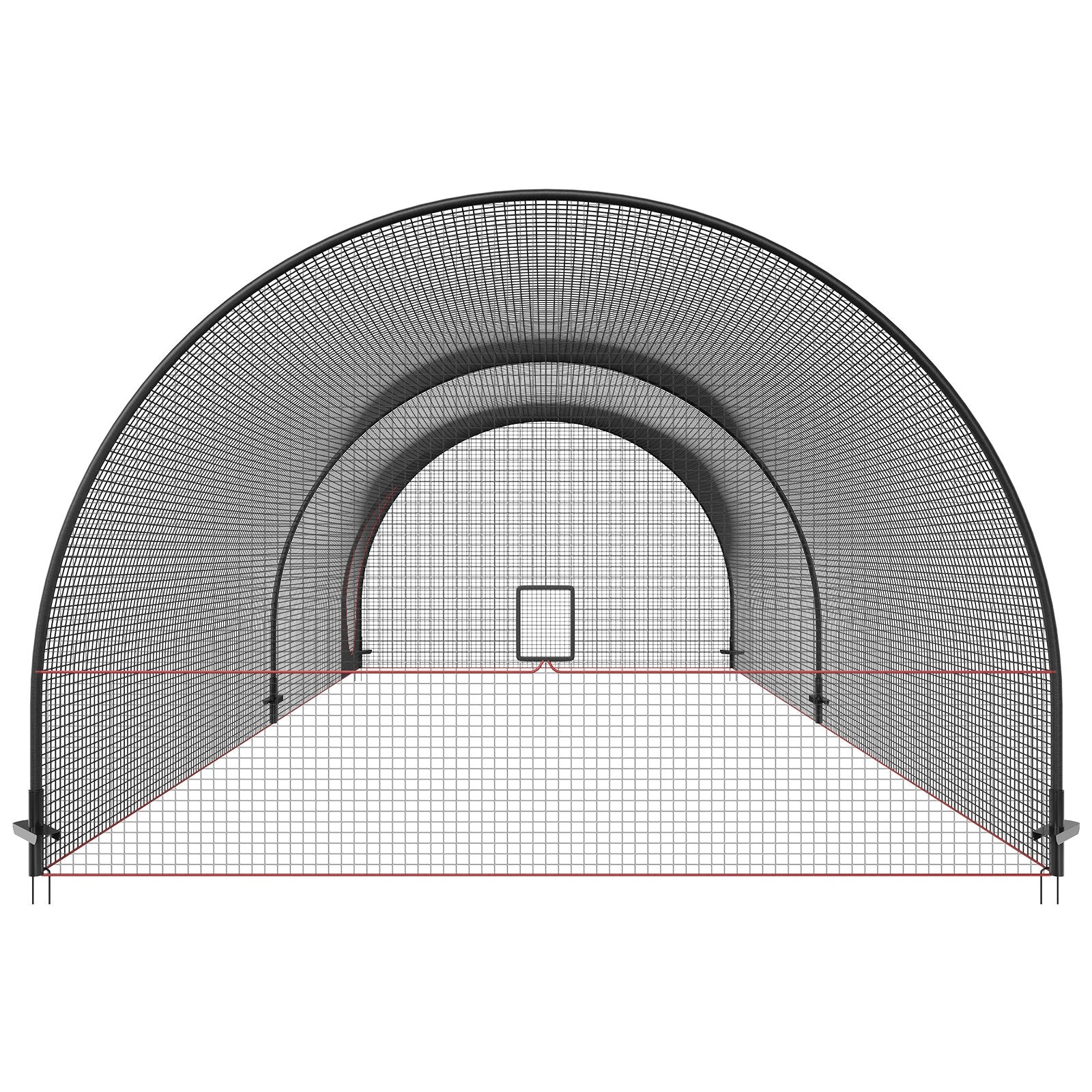 Baseball Batting Cage, Softball and Baseball Batting Cage Net and Frame, 22x12x8ft Practice Portable Cage Net V952-BYBLXWKWBLXW771VRV0