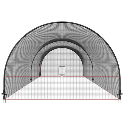 Baseball Batting Cage, Softball and Baseball Batting Cage Net and Frame, 22x12x8ft Practice Portable Cage Net V952-BYBLXWKWBLXW771VRV0