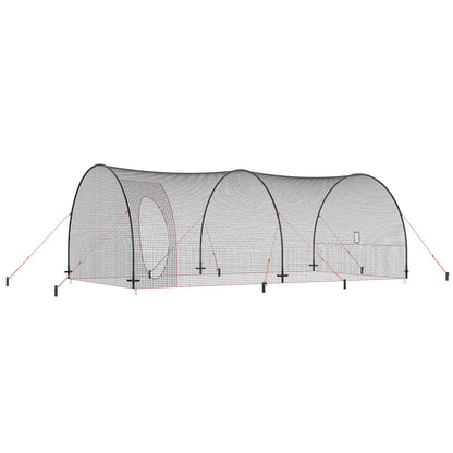Baseball Batting Cage, Softball and Baseball Batting Cage Net and Frame, 22x12x8ft Practice Portable Cage Net V952-BYBLXWKWBLXW771VRV0