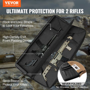 Rifle Bag 42 inch Tactical Double Long Gun Bag for 2 Rifles & 2 Pistols V952-BYBQD42YCHS2PKJDWV0