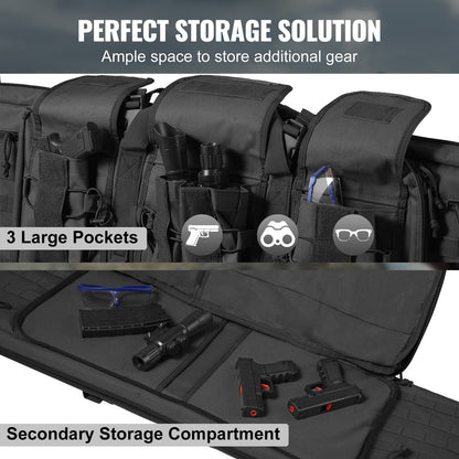 Rifle Bag 42 inch Tactical Double Long Gun Bag for 2 Rifles & 2 Pistols V952-BYBQD42YCHS2PKJDWV0