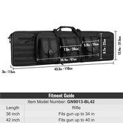 Rifle Bag 42 inch Tactical Double Long Gun Bag for 2 Rifles & 2 Pistols V952-BYBQD42YCHS2PKJDWV0