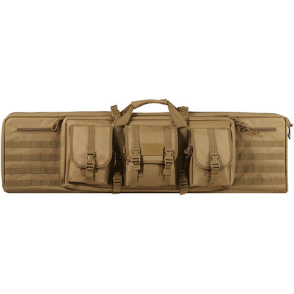 Rifle Bag, 42 inch Tactical Double Long Gun Bag, Soft Rifle Case with Lockable Zipper, Portable Handle & V952-BYBQD42YCHS2X2IG8V0
