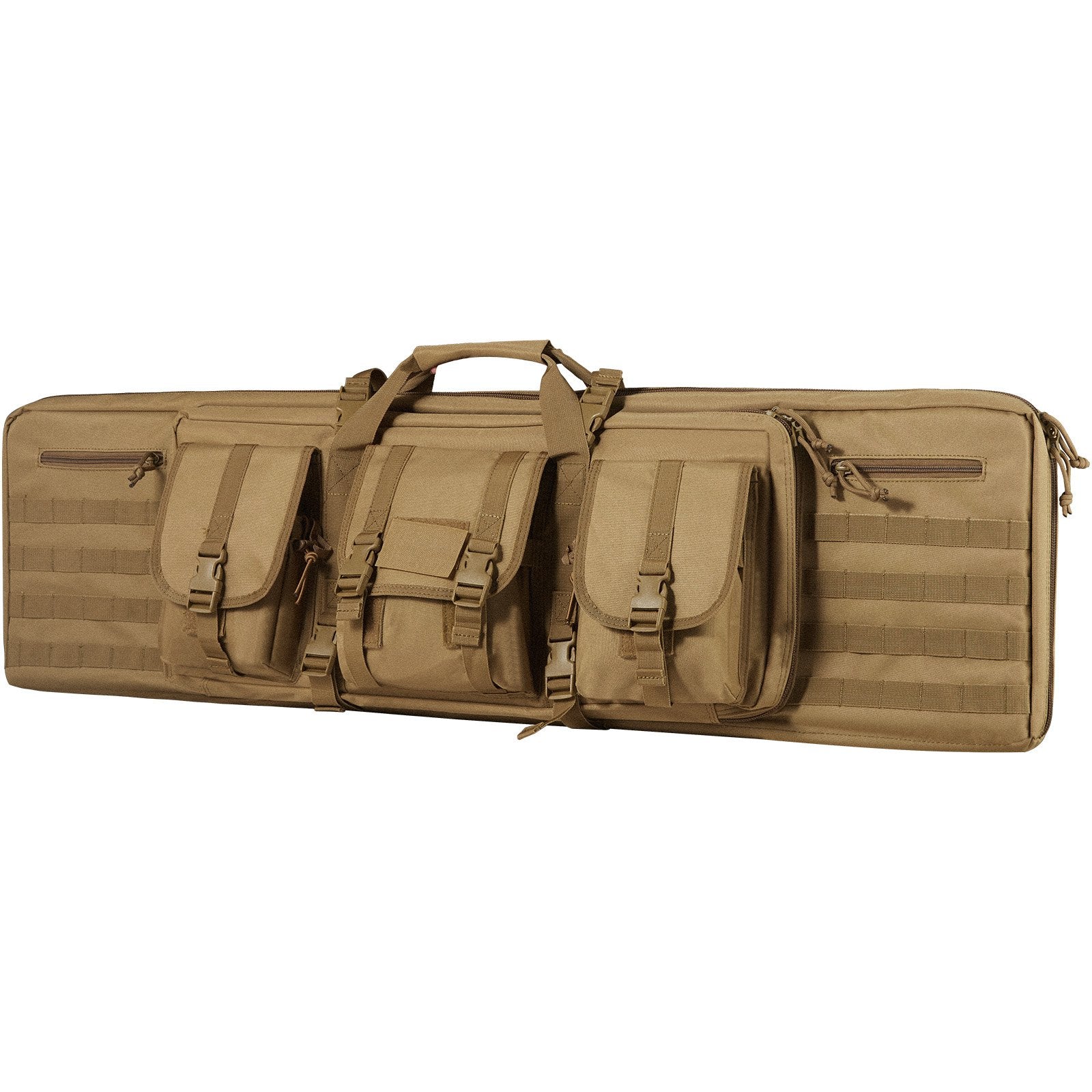 Rifle Bag, 42 inch Tactical Double Long Gun Bag, Soft Rifle Case with Lockable Zipper, Portable Handle & V952-BYBQD42YCHS2X2IG8V0