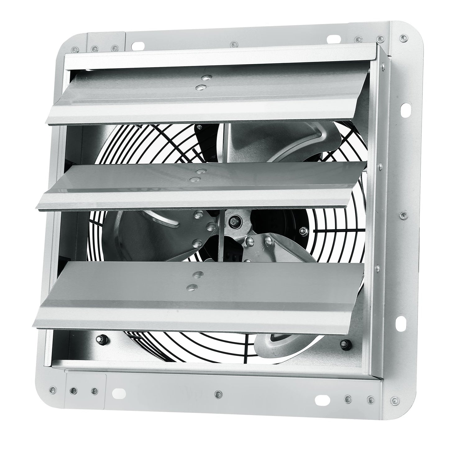 Shutter Exhaust Fan, 254 mm High-speed 1400RPM 753 CFM, Aluminum Wall Mount Attic Fan with AC-motor, V952-BYCSPQSDJAC10PBM8V3