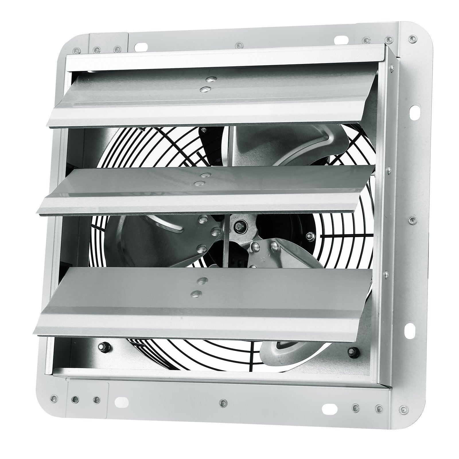 Shutter Exhaust Fan, 254 mm High-speed 1400RPM 753 CFM, Aluminum Wall Mount Attic Fan with AC-motor, V952-BYCSPQSDJAC10PBM8V3