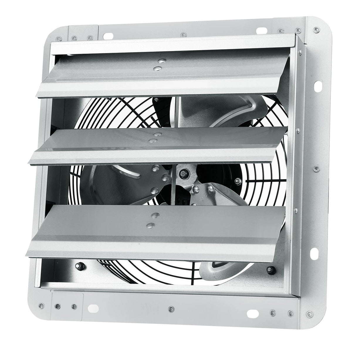 Shutter Exhaust Fan, 254 mm High-speed 1400RPM 753 CFM, Aluminum Wall Mount Attic Fan with AC-motor, V952-BYCSPQSDJAC10PBM8V3