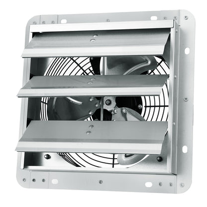 Shutter Exhaust Fan, 254 mm High-speed 1400RPM 753 CFM, Aluminum Wall Mount Attic Fan with AC-motor, V952-BYCSPQSDJAC10PBM8V3