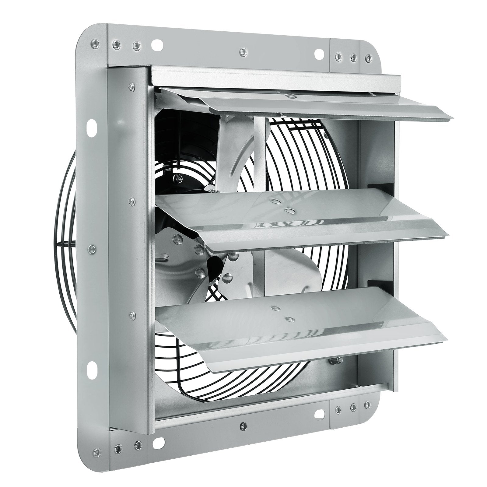 Shutter Exhaust Fan, 254 mm High-speed 1400RPM 753 CFM, Aluminum Wall Mount Attic Fan with AC-motor, V952-BYCSPQSDJAC10PBM8V3
