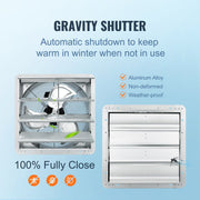 Shutter Exhaust Fan, 406 mm High-speed 1400RPM 1506 CFM, Aluminum Wall Mount Attic Fan with AC-motor, V952-BYCSPQSDJAC16NRV5V3