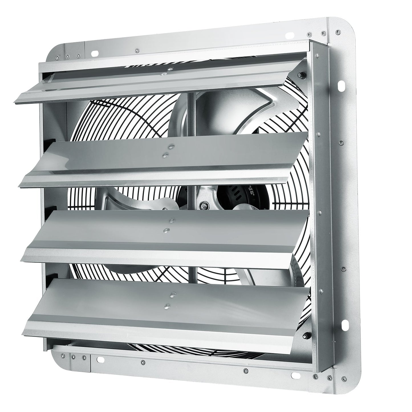 Shutter Exhaust Fan, 406 mm High-speed 1400RPM 1506 CFM, Aluminum Wall Mount Attic Fan with AC-motor, V952-BYCSPQSDJAC16NRV5V3
