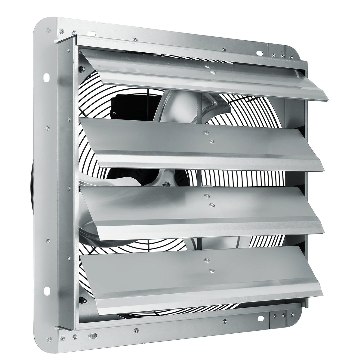 Shutter Exhaust Fan, 406 mm High-speed 1400RPM 1506 CFM, Aluminum Wall Mount Attic Fan with AC-motor, V952-BYCSPQSDJAC16NRV5V3