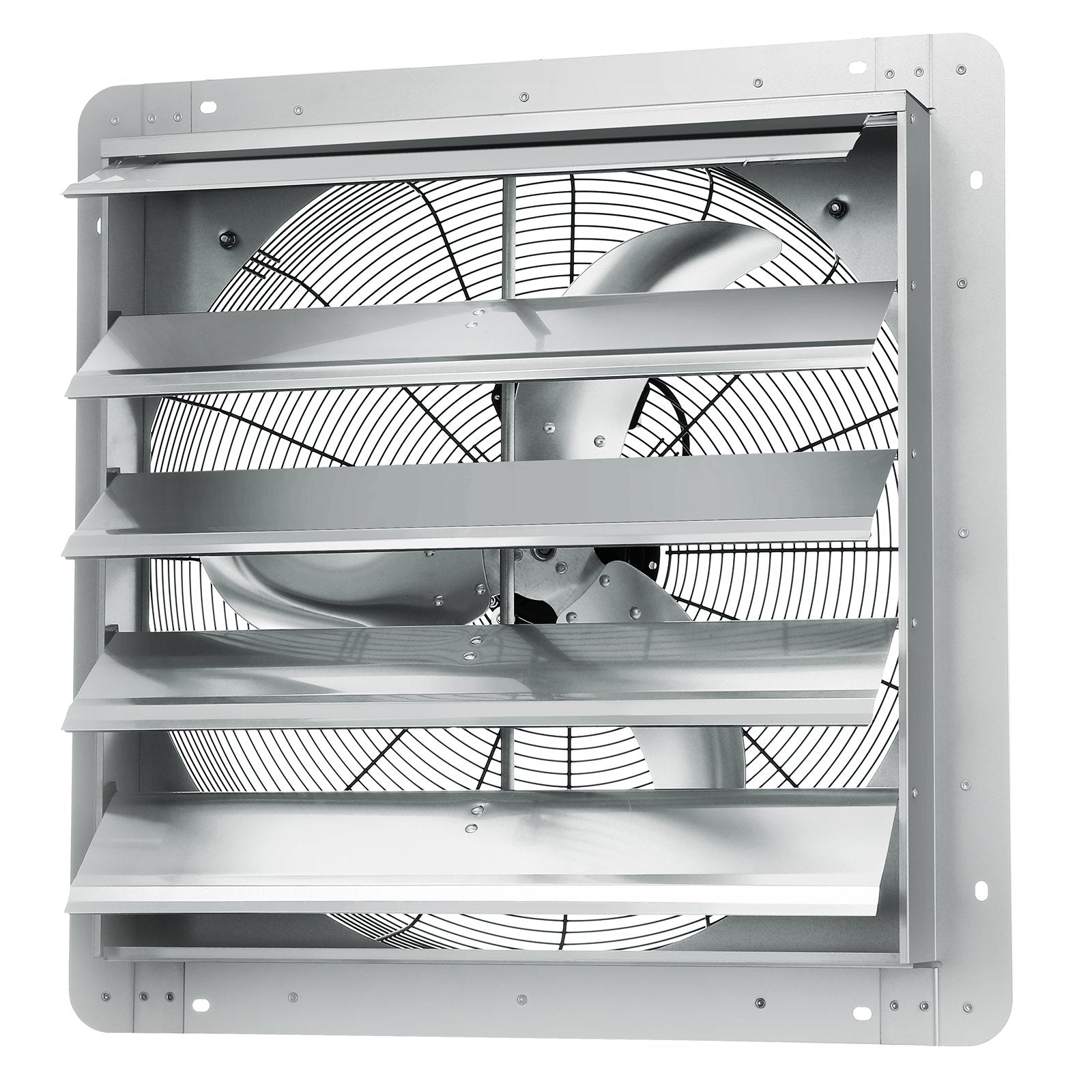 Shutter Exhaust Fan, 610 mm High-speed 1400RPM 2892 CFM, Aluminum Wall Mount Attic Fan with AC-motor, V952-BYCSPQSDJAC2421TSV3