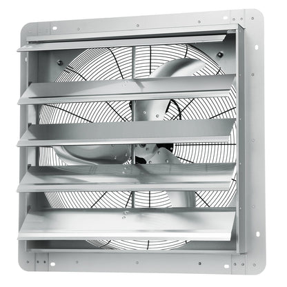 Shutter Exhaust Fan, 610 mm High-speed 1400RPM 2892 CFM, Aluminum Wall Mount Attic Fan with AC-motor, V952-BYCSPQSDJAC2421TSV3