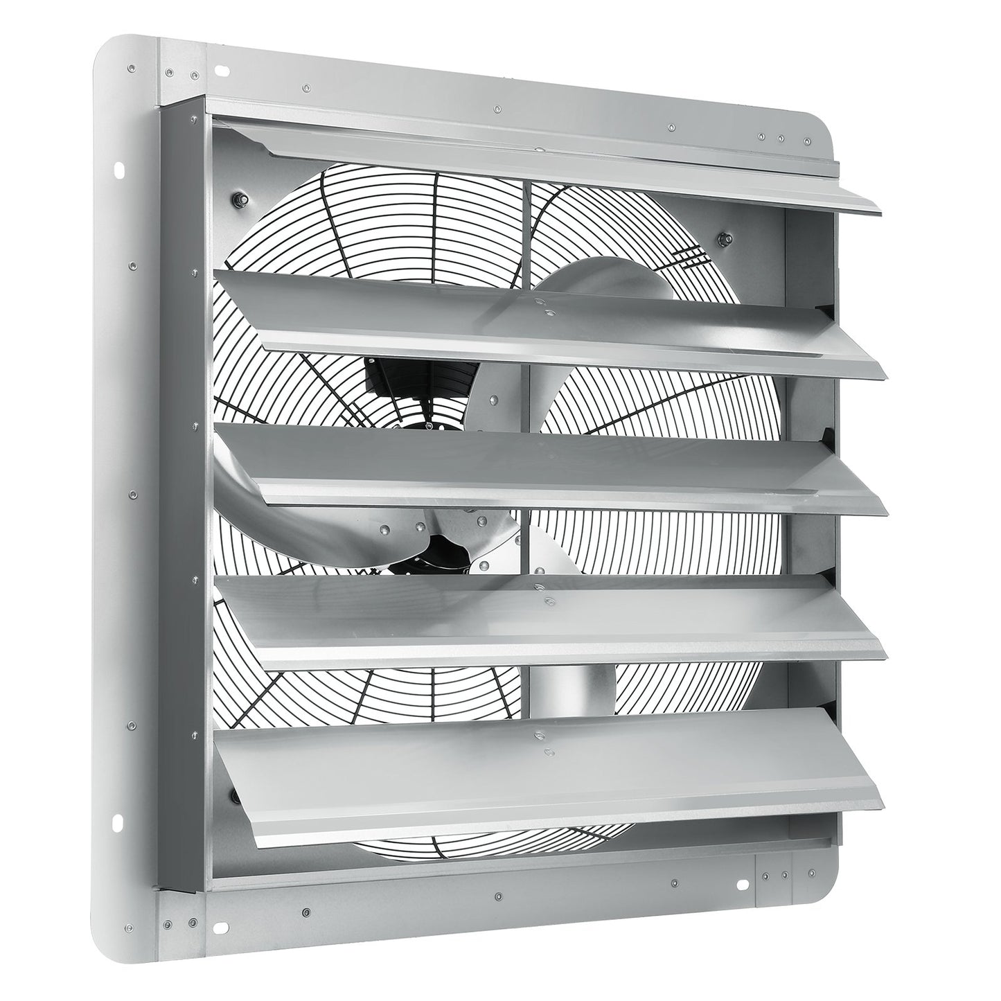 Shutter Exhaust Fan, 610 mm High-speed 1400RPM 2892 CFM, Aluminum Wall Mount Attic Fan with AC-motor, V952-BYCSPQSDJAC2421TSV3