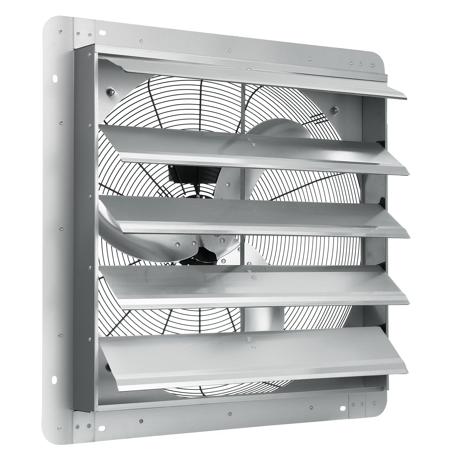 Shutter Exhaust Fan, 610 mm High-speed 1400RPM 2892 CFM, Aluminum Wall Mount Attic Fan with AC-motor, V952-BYCSPQSDJAC2421TSV3