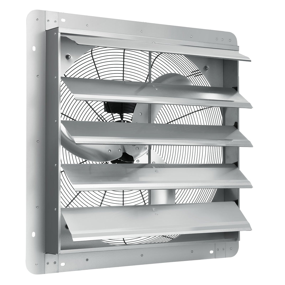 Shutter Exhaust Fan, 610 mm High-speed 1400RPM 2892 CFM, Aluminum Wall Mount Attic Fan with AC-motor, V952-BYCSPQSDJAC2421TSV3