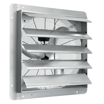 Shutter Exhaust Fan, 610 mm High-speed 1400RPM 2892 CFM, Aluminum Wall Mount Attic Fan with AC-motor, V952-BYCSPQSDJAC2421TSV3
