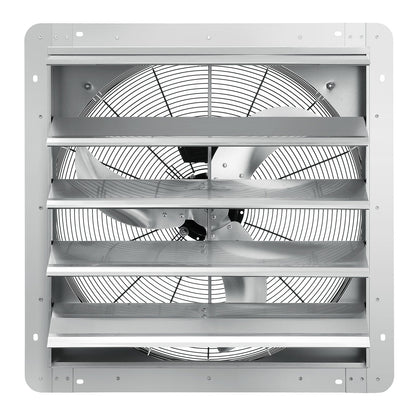 Shutter Exhaust Fan, 610 mm High-speed 1400RPM 2892 CFM, Aluminum Wall Mount Attic Fan with AC-motor, V952-BYCSPQSDJAC2421TSV3