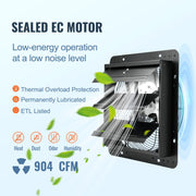 Shutter Exhaust Fan, 305 mm /12 inch with Temperature Humidity Controller, EC-motor, 904 CFM, Variable Speed V952-BYCSPQSDJEC12J2DNV3