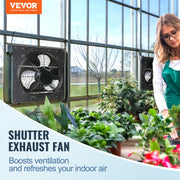 Shutter Exhaust Fan, 406 mm /16inch with Temperature Humidity Controller, EC-motor, 1747 CFM, Variable Speed V952-BYCSPQSDJEC16PFKWV3