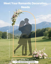 Arch Backdrop Stand, 2 x 1 m, Stable Structure, Easy Assembly, 1 Set Gold Metal Arch Backdrop Stand for V952-BYDGMJDJT66FVMQ73001V0