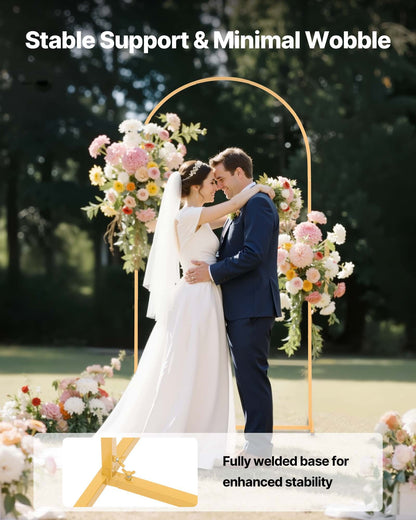 Arch Backdrop Stand, 2 x 1 m, Stable Structure, Easy Assembly, 1 Set Gold Metal Arch Backdrop Stand for V952-BYDGMJDJT66FVMQ73001V0