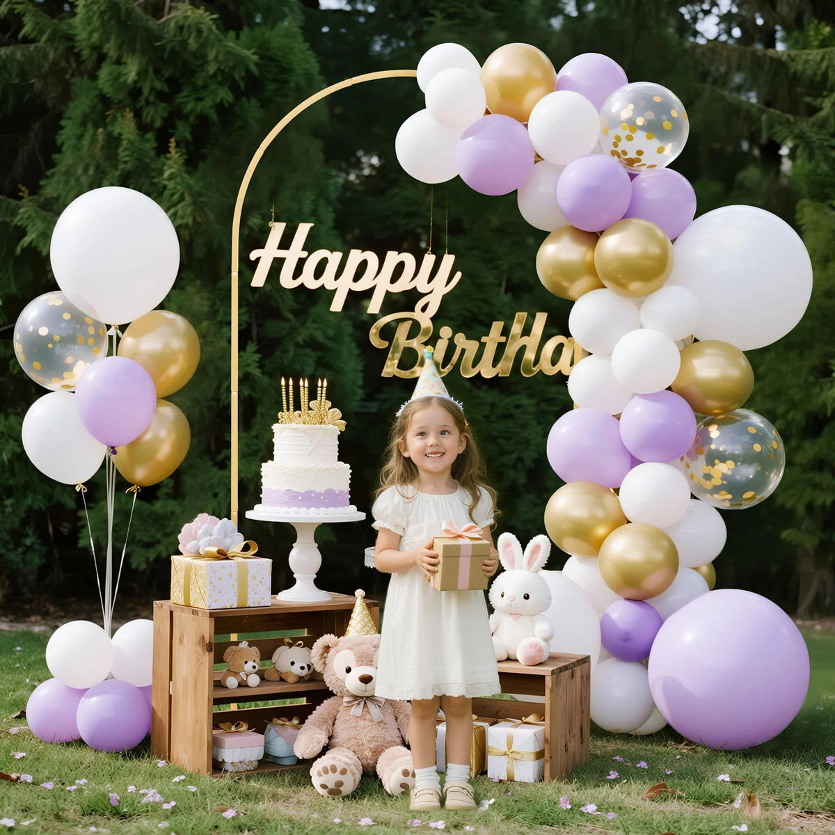 Arch Backdrop Stand, 2.2 x 1.2 m, Stable Structure, Easy Assembly, 1 Set Gold Metal Arch Backdrop Stand for V952-BYDGMJDJT72FCTPRA001V0