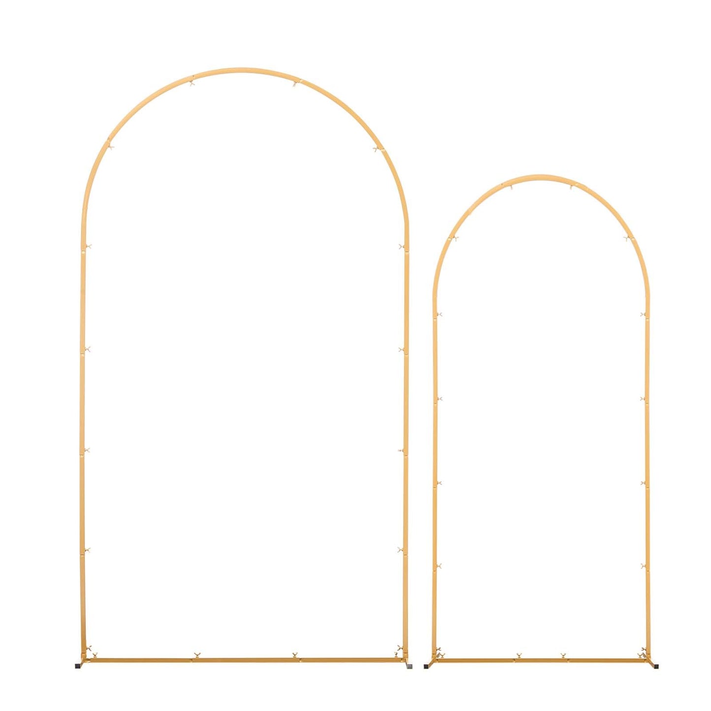 Arch Backdrop Stand, Set of 2, 2.2 m and 1.8 m, Stable Structure, Easy Assembly, Gold Metal Arch Backdrop V952-BYDGMJLJTDBZ1SEAH001V0