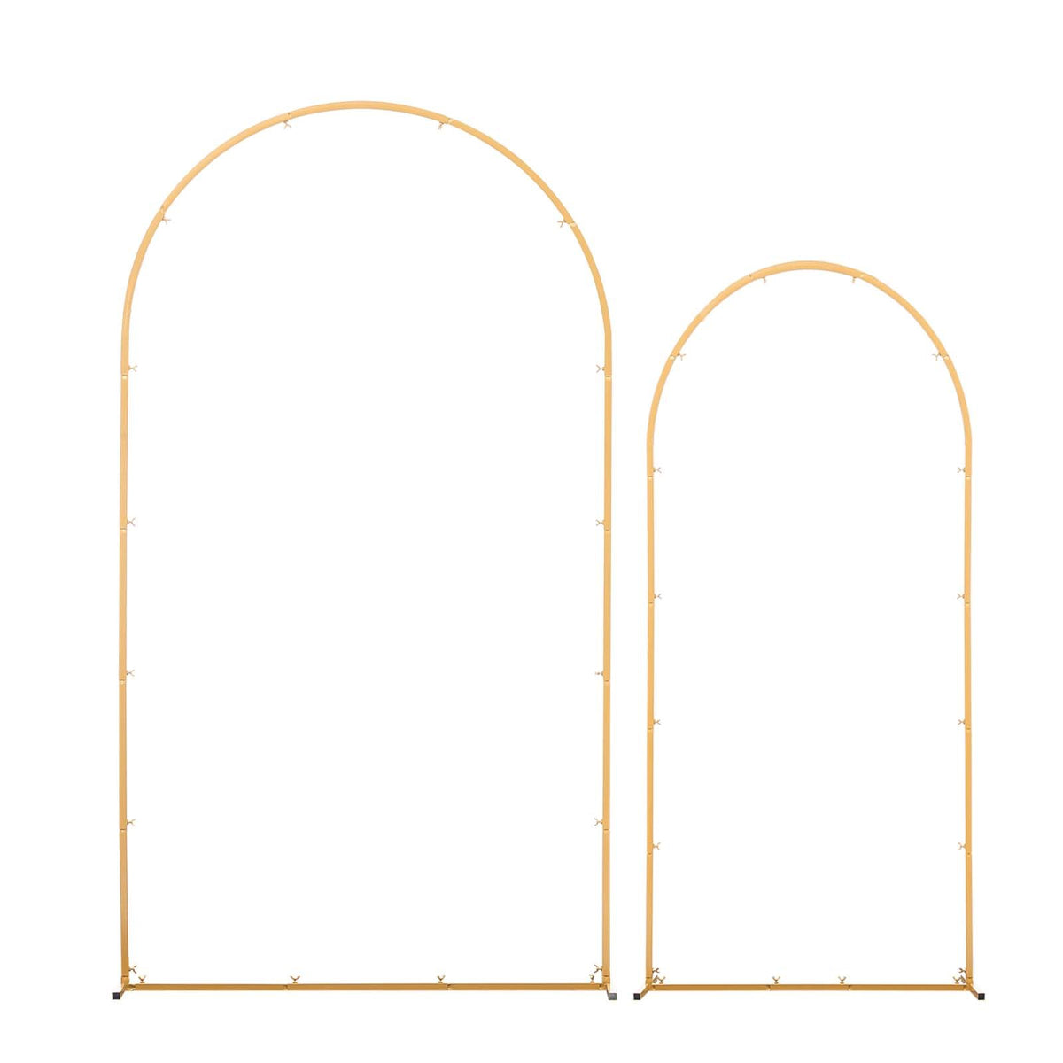 Arch Backdrop Stand, Set of 2, 2.2 m and 1.8 m, Stable Structure, Easy Assembly, Gold Metal Arch Backdrop V952-BYDGMJLJTDBZ1SEAH001V0