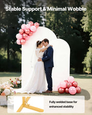 Arch Backdrop Stand, Set of 2, 2.2 m and 1.8 m, Stable Structure, Easy Assembly, Gold Metal Arch Backdrop V952-BYDGMJLJTDBZ1SEAH001V0